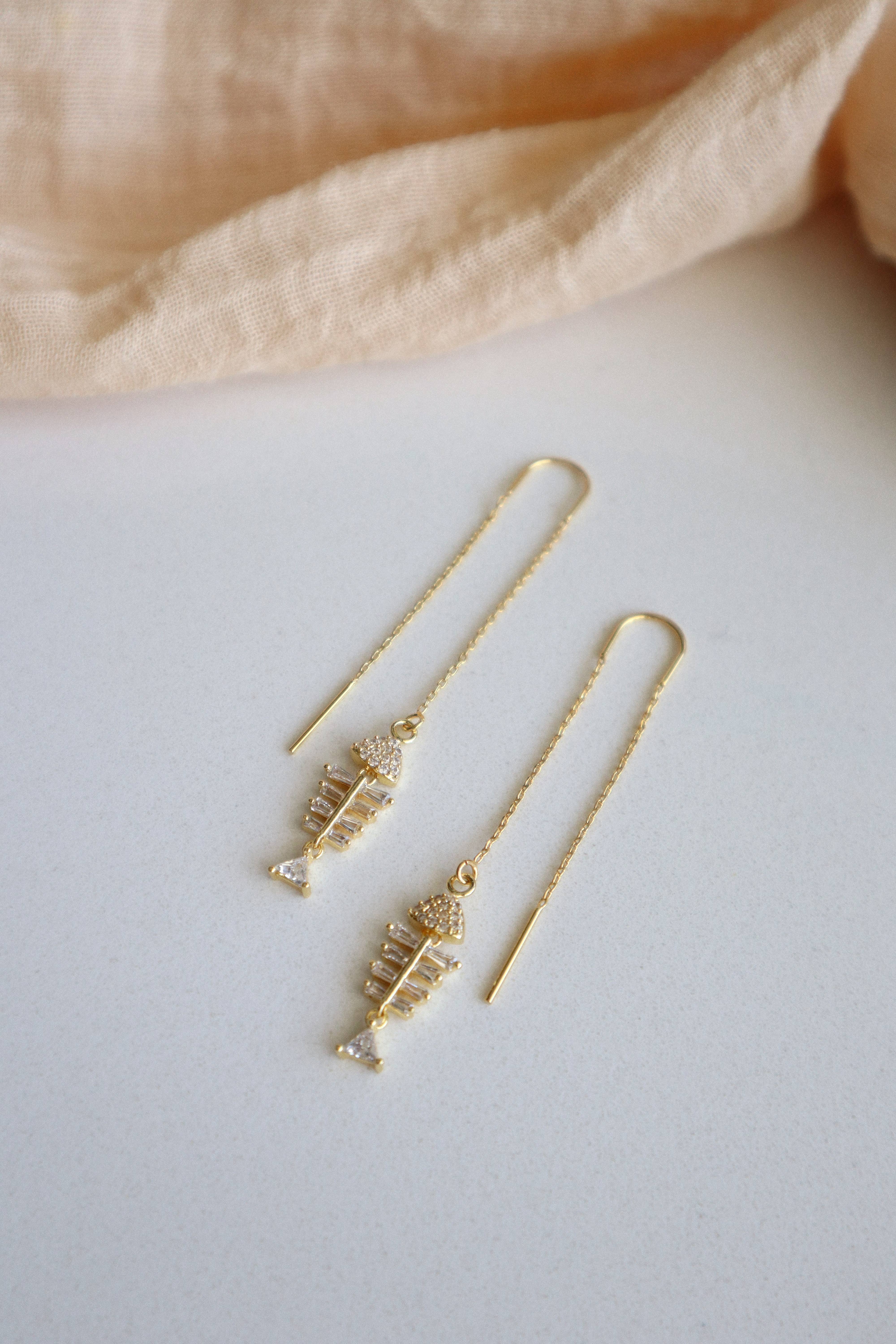 Goldie Jewelry - Wholesale Dangle Earrings - POISSON Threaders 0