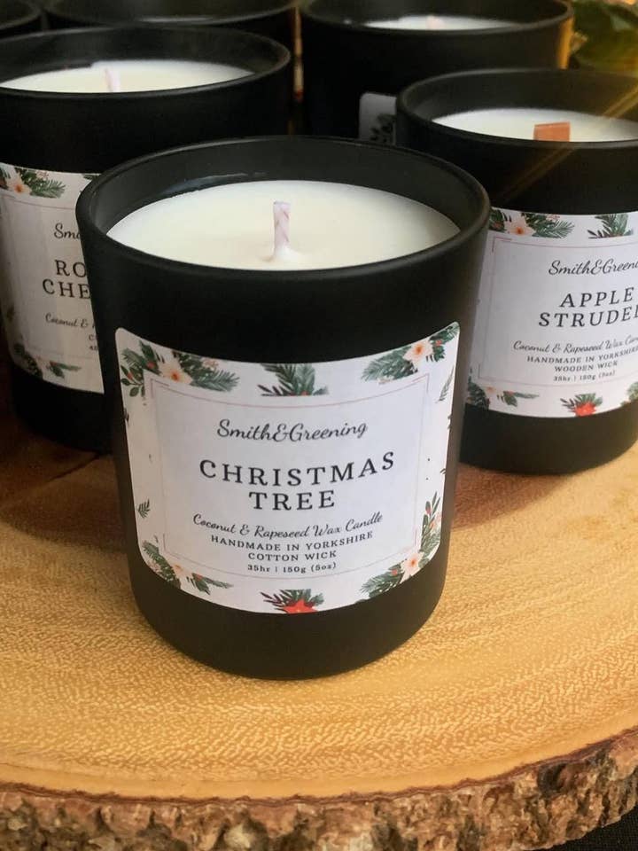 Christmas Tree Coconut Wax Candle for wholesale by Smith & Greening