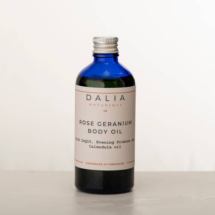Rose Geranium Body Oil for wholesale by Dalia Botanique