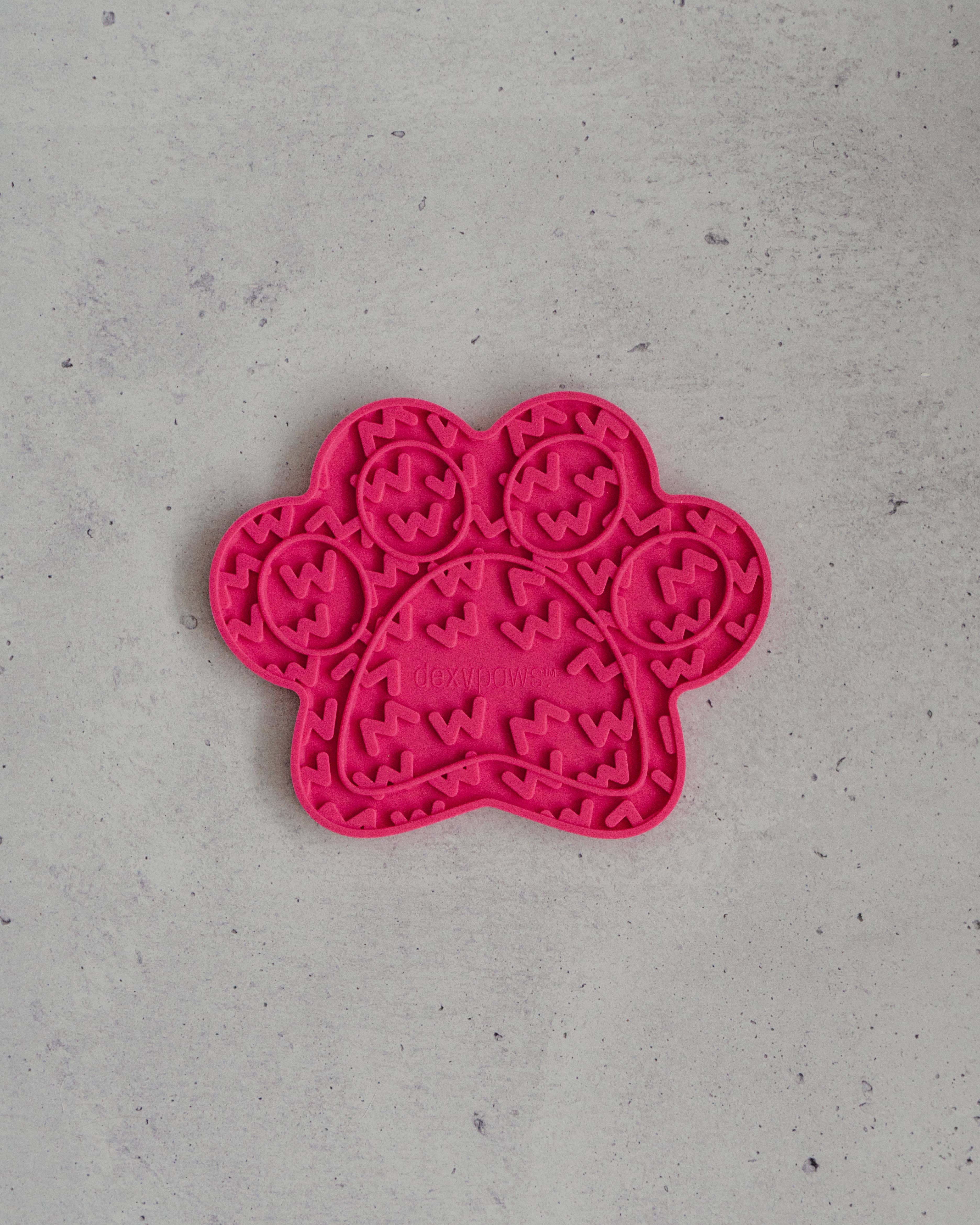dexypaws - Wholesale Pet Food Mat - Dog - Hot Pink Paw Print Enrichment Lick Mat6