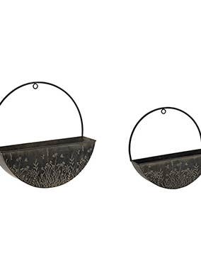 Planter, Round Wall Set of 2 , item # 14191 for wholesale by Napco