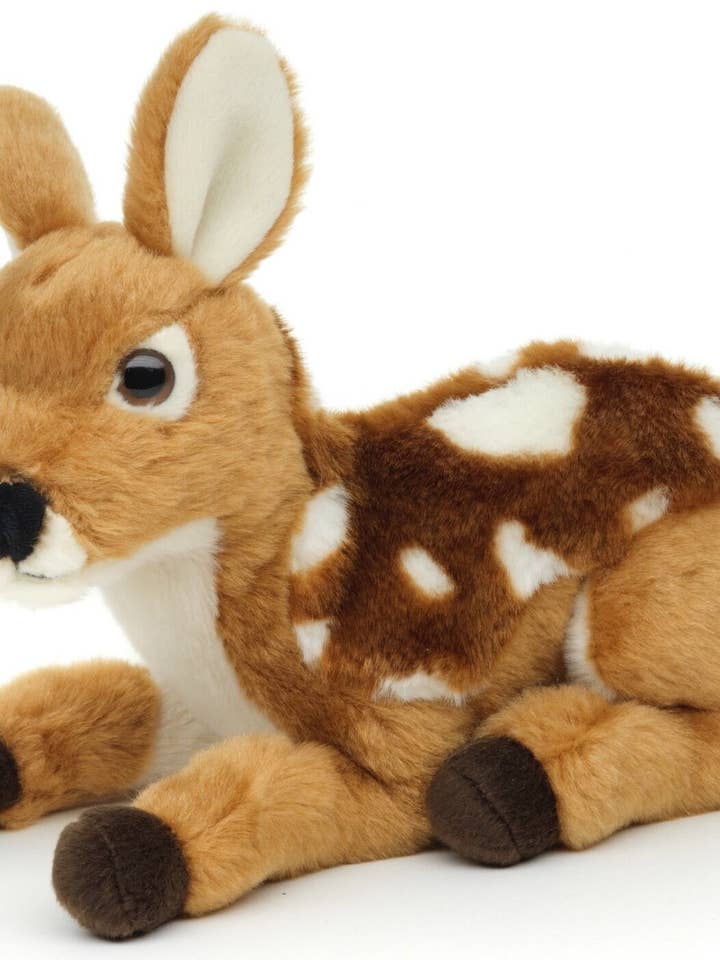 Fulvo sdraiato - 17 cm (lunghezza) - peluche per la vendita all'ingrosso da parte di Uni Toys