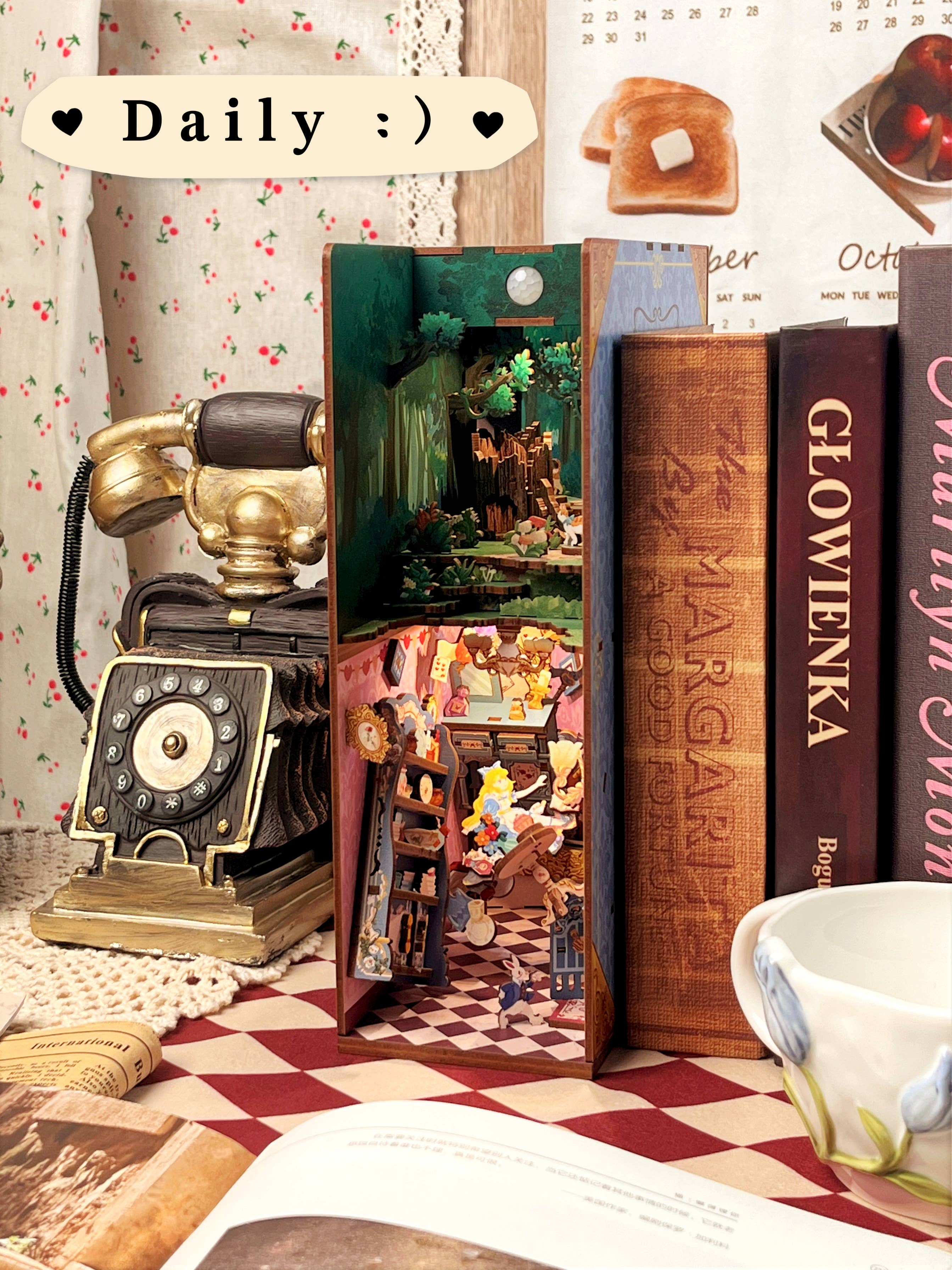 Hands Craft Intl - Wholesale DIY Craft Kit - DIY Miniature House Book Nook Kit: Alice's Adventure8