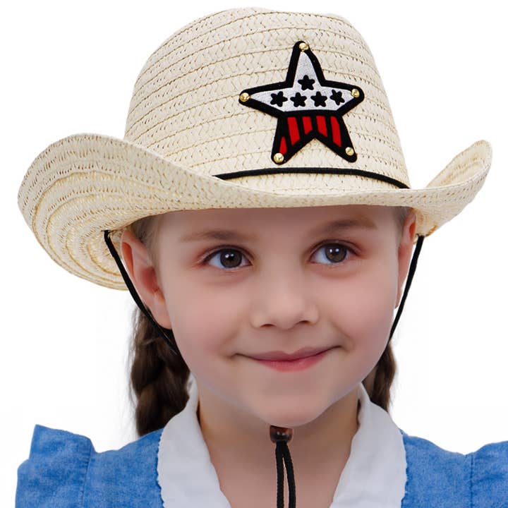 Cap Zone - Wholesale Cowboy hat – kids - Kids Western Star Paper Straw Cowboy Hat9