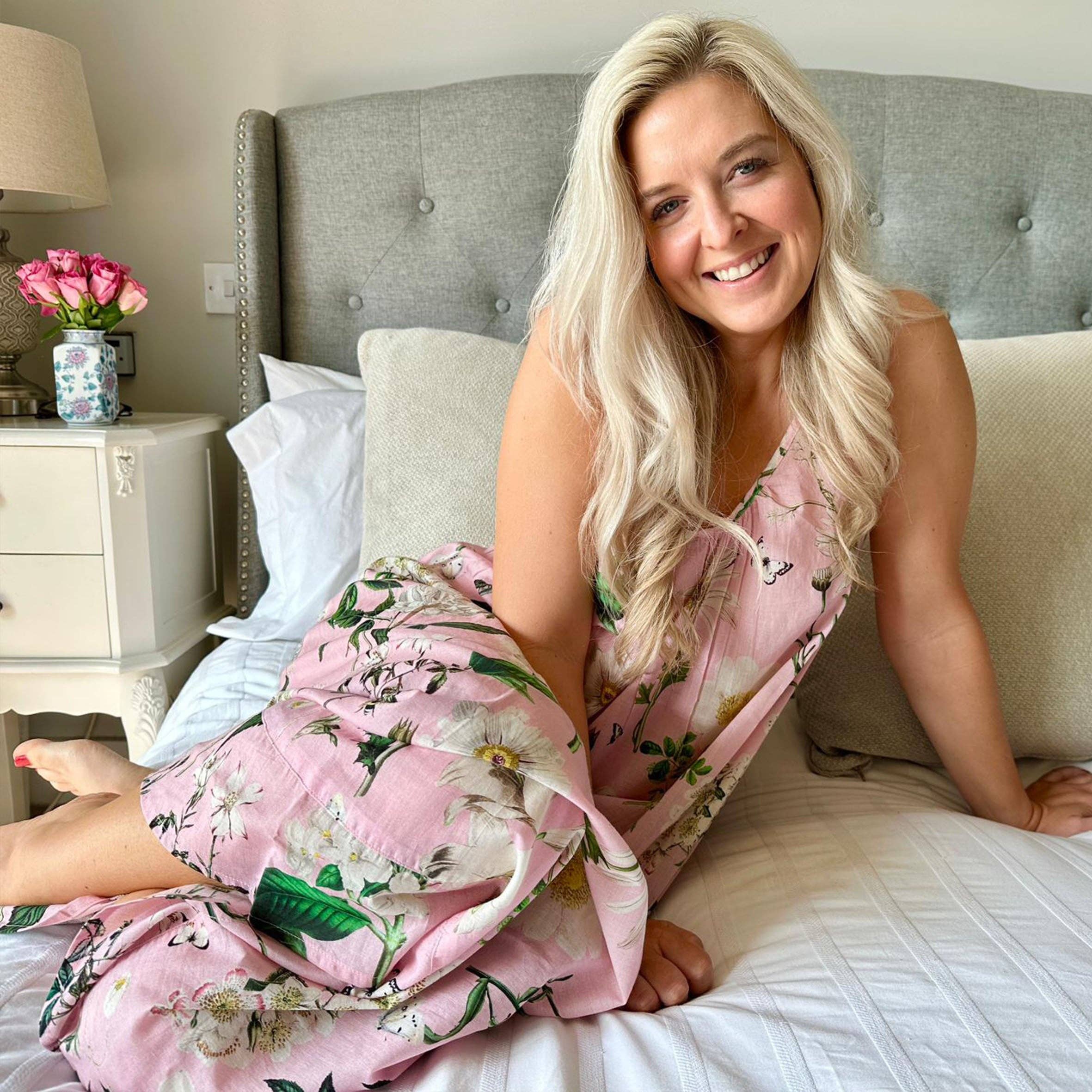 Rosehip Design - Wholesale Nightgown – Women’s - Long Strappy Nightie - Heavenly Rose