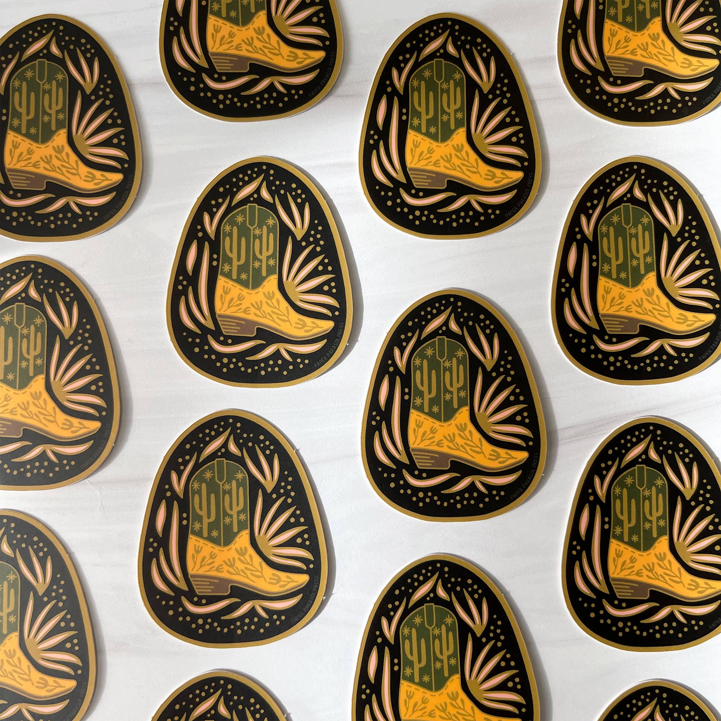 Paper Parasol Press - Wholesale Sticker - Baja Cowboy Boot Sticker3