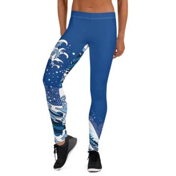 Japanska rasande vågor Womens Leggings för wholesale av SuniaYoga