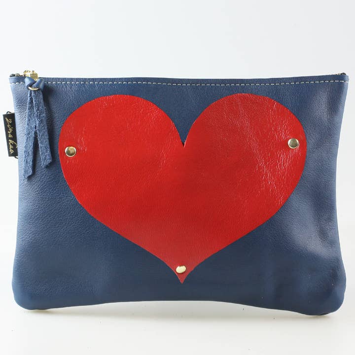 Zina Kao Exclusives - Wholesale Pouch - Women's - The Soft Heart Applique: 3 sizes!