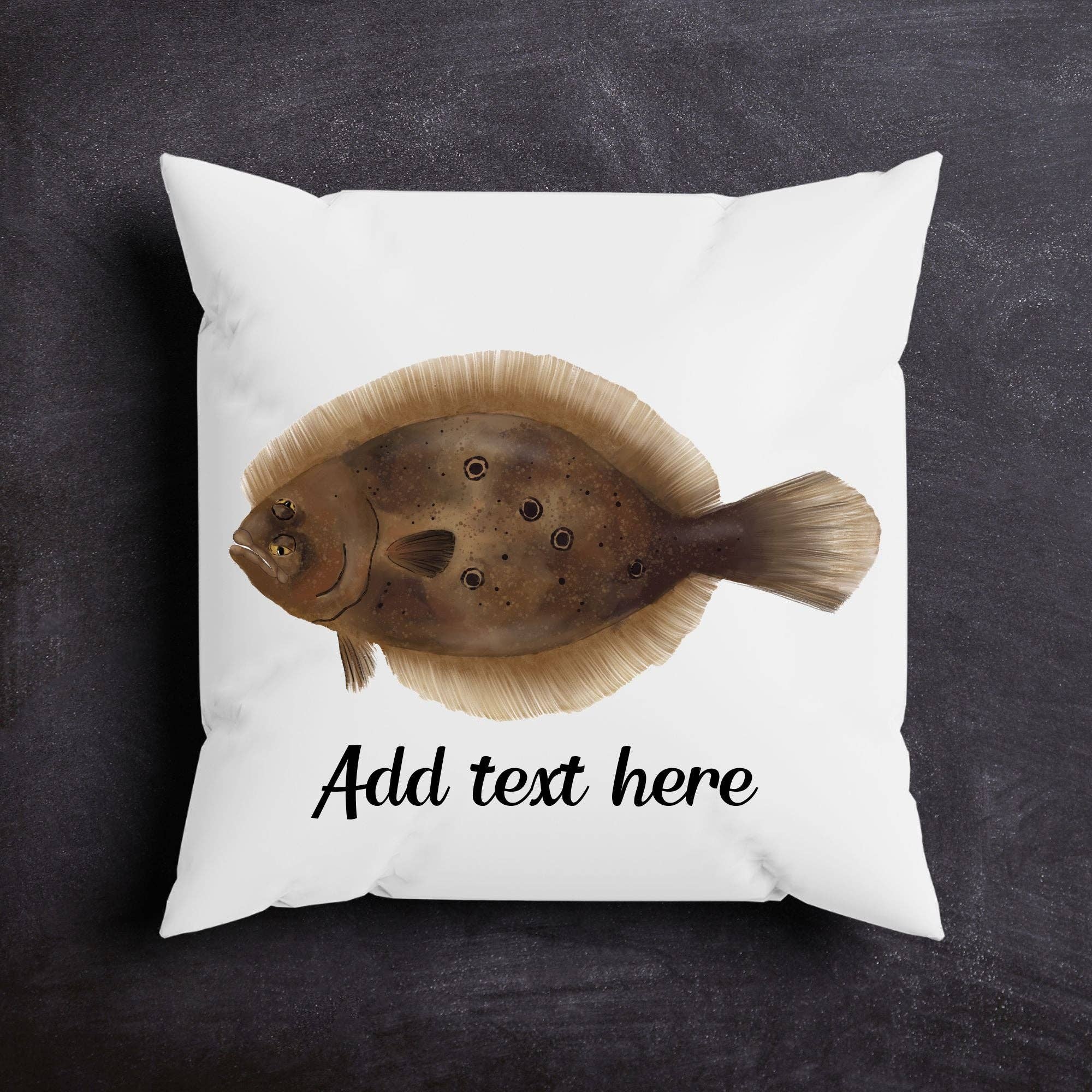MerikaArt - Wholesale Throw/Decorative Pillow - Flounder Fish Pillow2