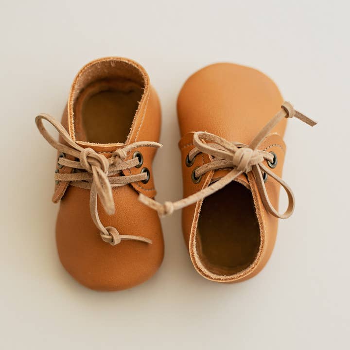 Baby Leather Boots in Ginger | Neutral Baby Shoes for wholesale by Sun & Lace