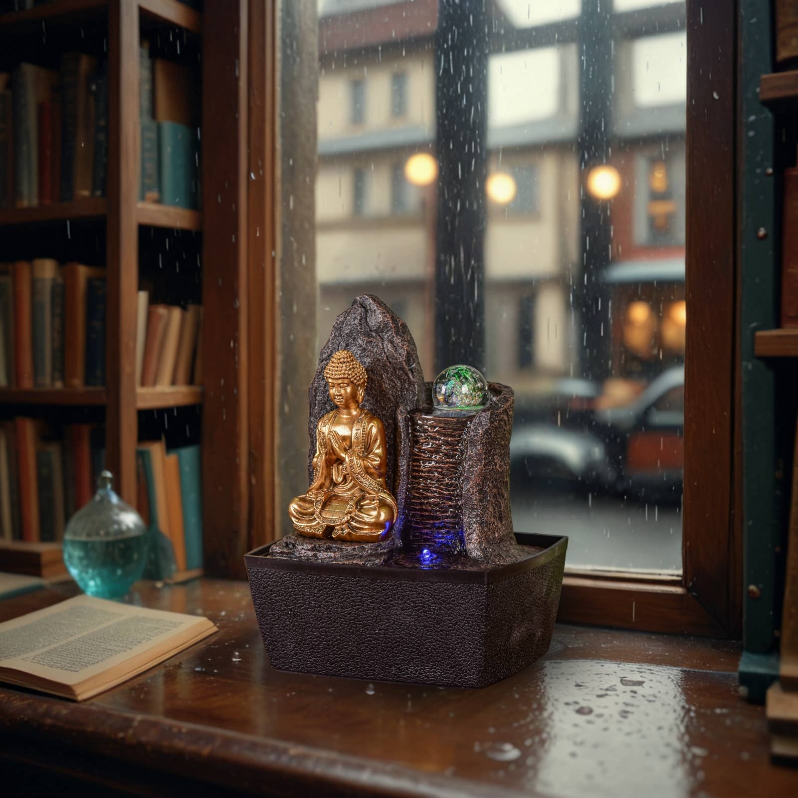 Zen'Arôme - Wholesale Decorative Tabletop Object - Haka Indoor Fountain - Removable Buddha Statuette11