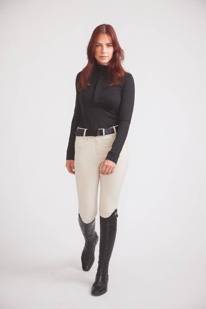 Solid Citizen Equestrian - Wholesale T-Shirt - Women's - Haley | UV Base-layer | Riding top | Turtleneck Sun-shirt | Black10