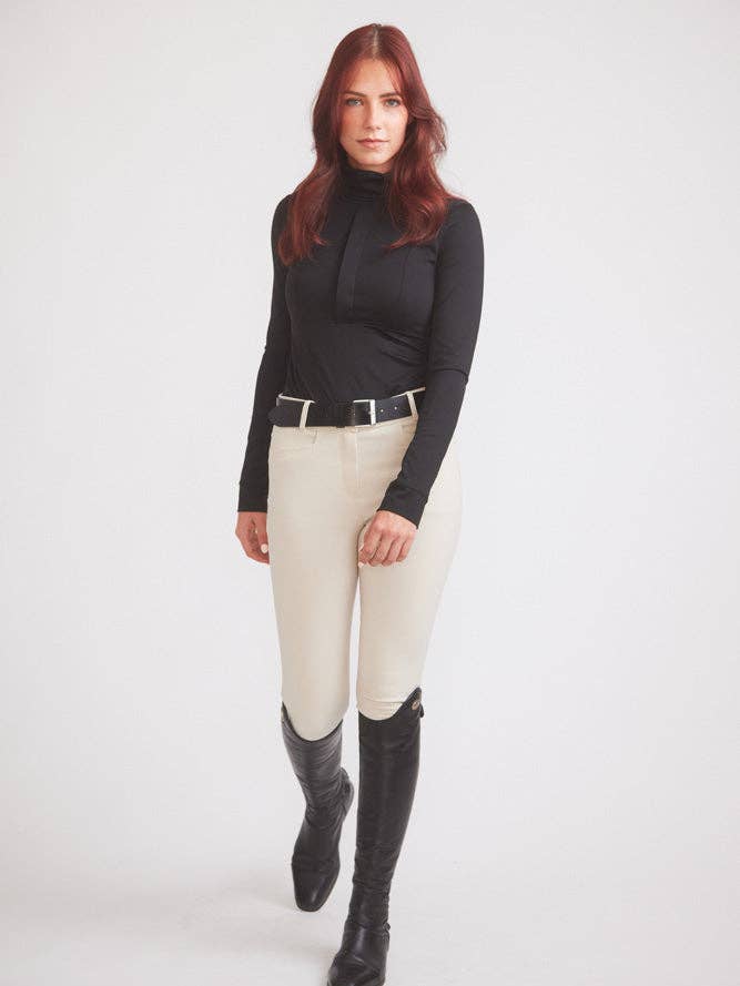 Solid Citizen Equestrian - Wholesale T-Shirt - Women's - Haley | UV Base-layer | Riding top | Turtleneck Sun-shirt | Black10