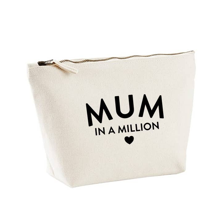 Word Up Creative - Wholesale Makeup/Cosmetic Bag - Mum or Mom in a million zipped make up bag3