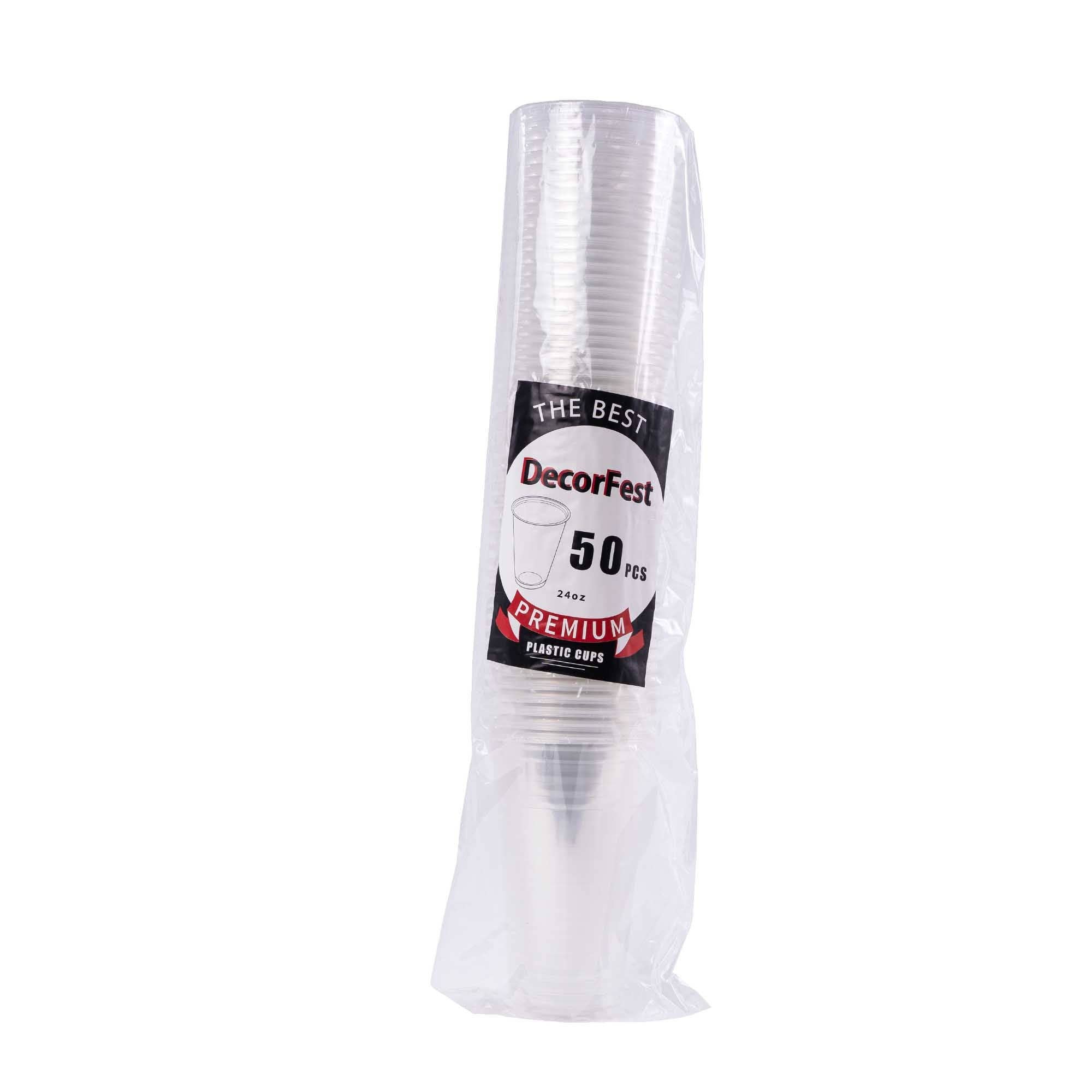 Portofino International Trading, USA - Wholesale Disposable Cup - Disposable Clear Plastic Cup - 24 oz. - 50 Pack6