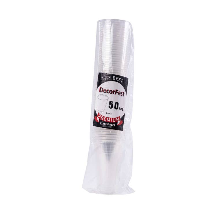Portofino International Trading, USA - Wholesale Disposable Cup - Disposable Clear Plastic Cup - 24 oz. - 50 Pack6