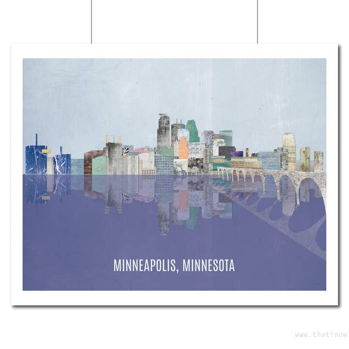 Minneapolis Minnesota Skyline - Photography Collage Print for wholesale by Juniper & Spruce