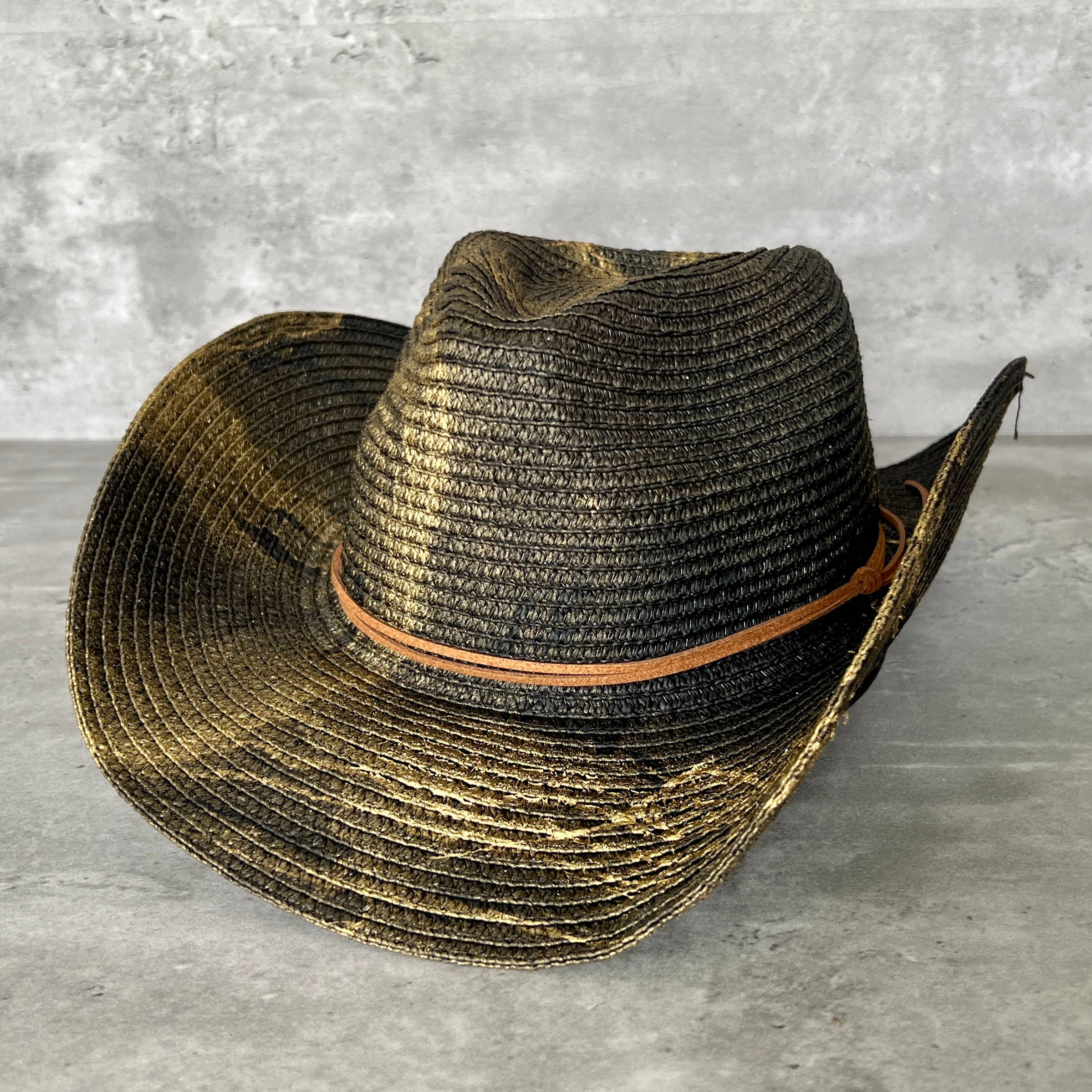 Nymf by Collette - Wholesale Cowboy Hat - Women's - Marbled Straw Cowboy Hat0