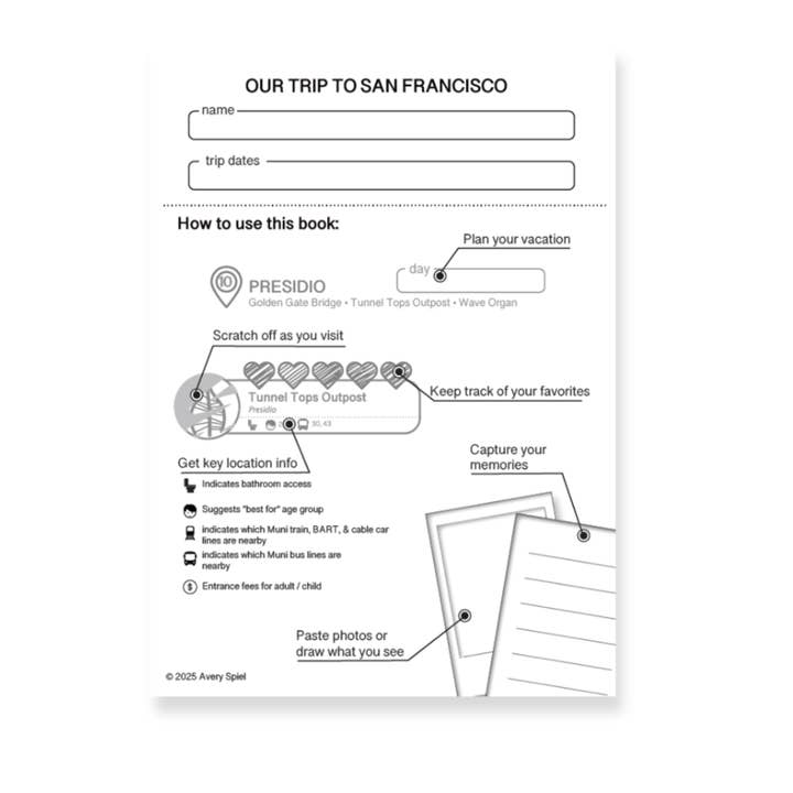 City Parks Passports - Wholesale Book - Kids - San Francisco Playcation Passport2