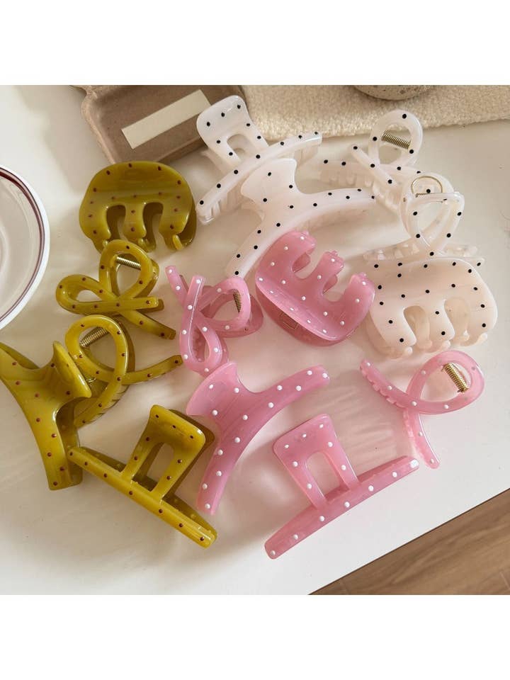 Beau - Polka-Dot Drip Glaze Hair Clip for wholesale by WEST AUSSIE SUPPLIES