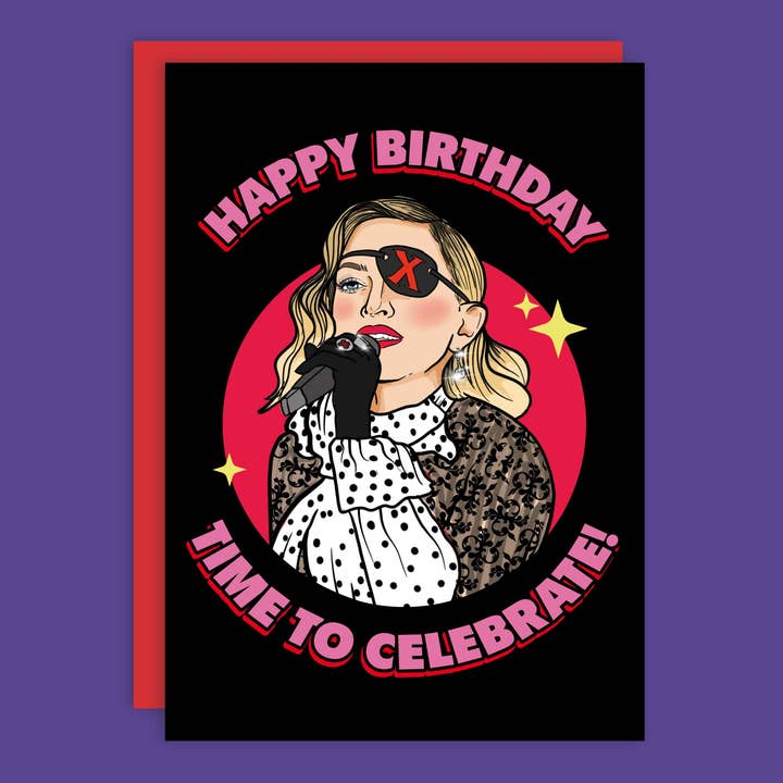 Studio Soph - Wholesale Birthday Card - Happy Birthday Let's Celebrate! Madonna Greeting Card