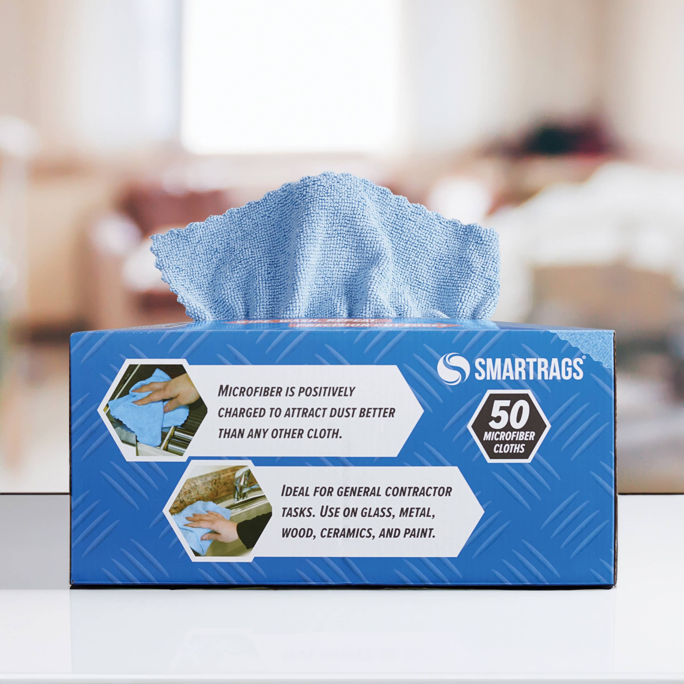 Arkwright Home - Wholesale Cleaning Cloth - Microfiber Smart Rag Cleaning Cloths (Box of 50) 12x129