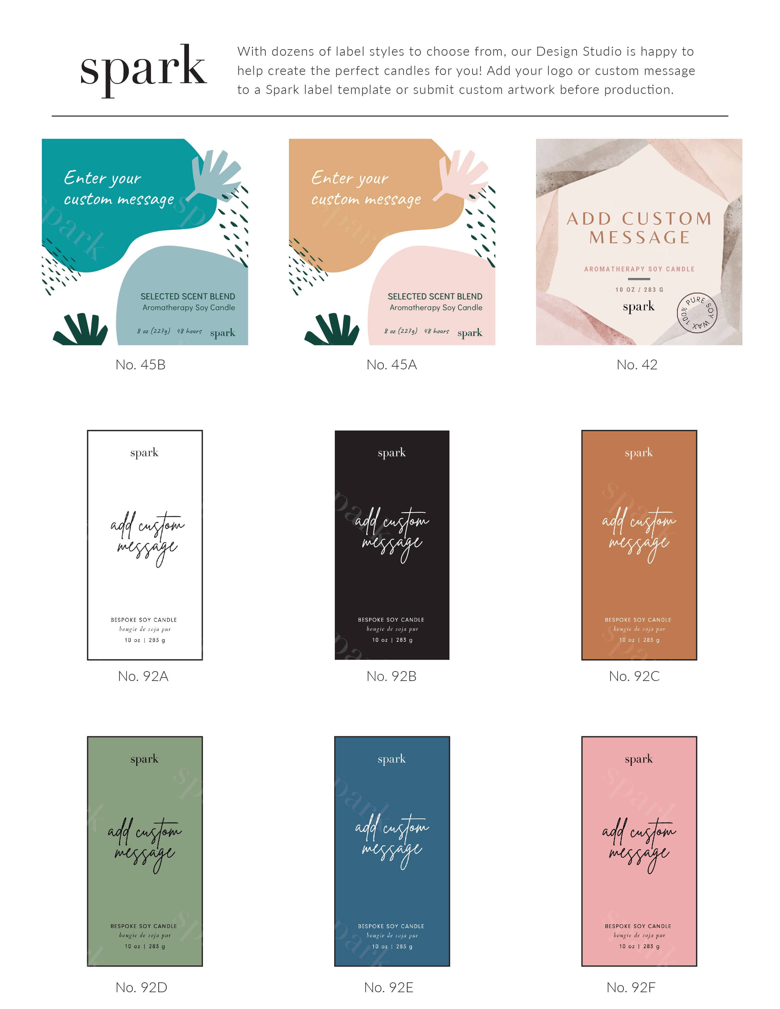 Bianco Opaco Candela personalizzata in vetro bianco opaco da 10 oz con etichetta e scatola regalo in vendita all'ingrosso su Faire17