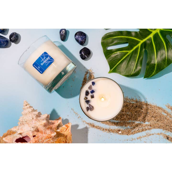 Aluminate Life - Wholesale Jar/Filled Candle - Serenity Crystal Essential Oil Scented Candle3