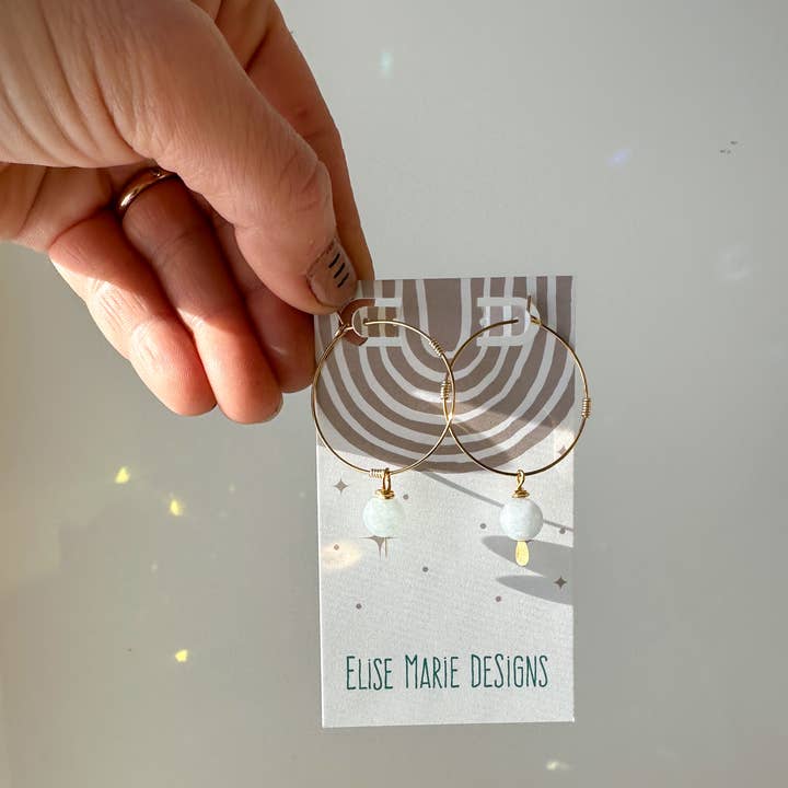 Elise Marie DeSigns - Wholesale Hangende/ronde oorbellen - Horizon Hoepeloorbel | Vibrerende Sieraden | Spiritueel3