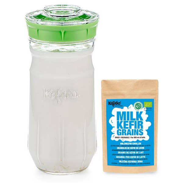 2tech Ltd - Wholesale DIY Food Kit - Kefirko Milk Kefir Kit with Dehydrated Grains, 1400 ml