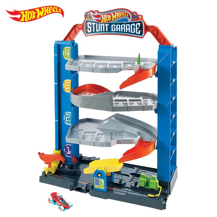 Toysmith - Wholesale Toy Set - Kids - Mattel Hot Wheels City Stunt Garage