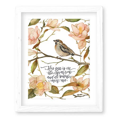 GraceLaced by Ruth Chou Simons – Engroshandel Kunsttryk – Hans øje er på spurveprintet0