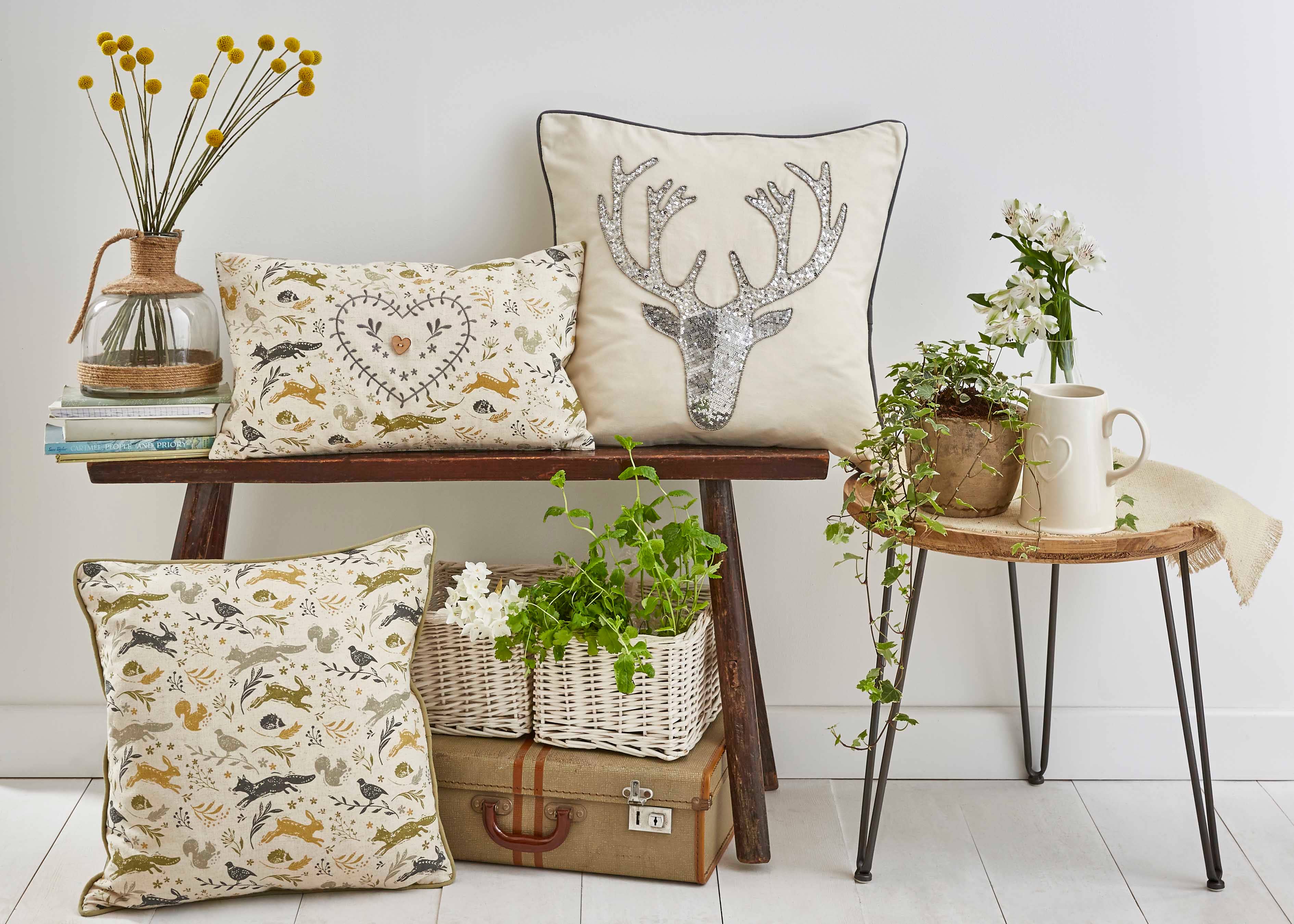 Multi 1.5l Glass Jar with Push Bamboo Lid Woodland for wholesale on Faire3