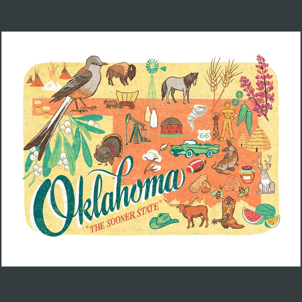 Anagram Press - Wholesale Art Print - Oklahoma Print1