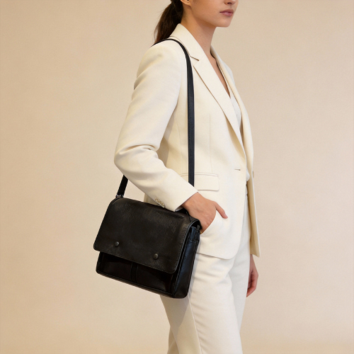 Deux Mains: Haiti Fair Trade - Wholesale Messenger Bag - Unisex - Unisex Leather Messenger Bag3