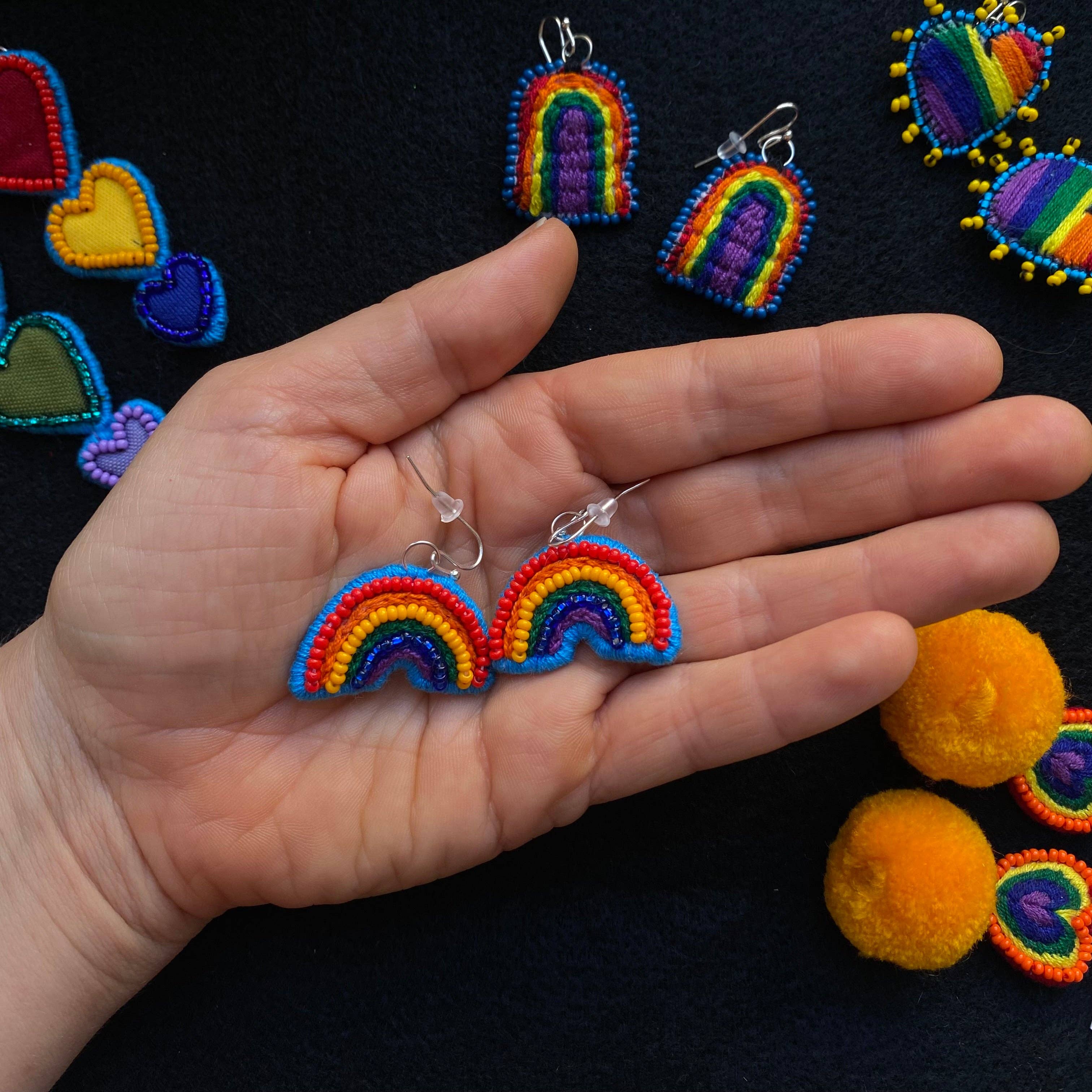 SWIETstuff - Wholesale Dangle Earrings - Rainbow + Heart Earrings4