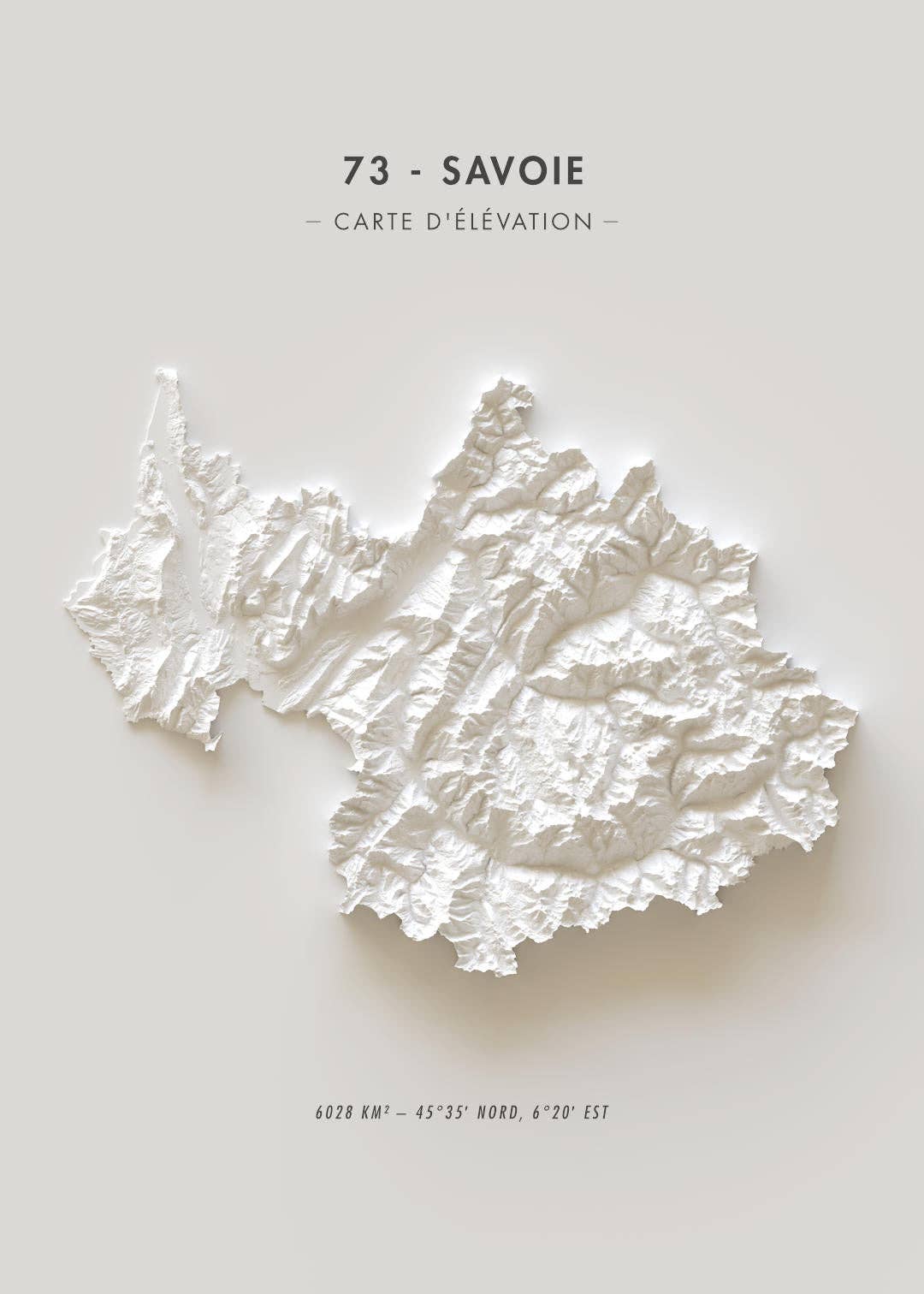 Finke - Wholesale Art Print - Savoie Elevation Map1