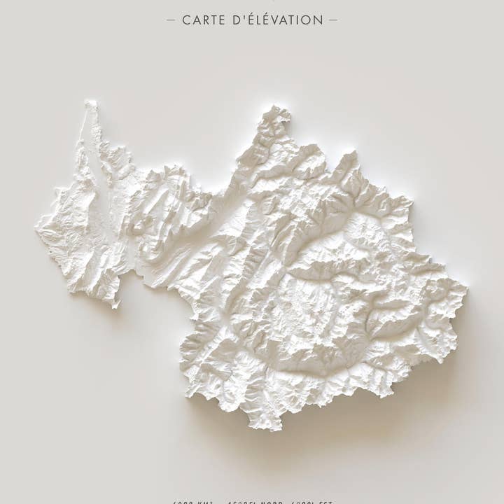 Finke - Wholesale Art Print - Savoie Elevation Map1
