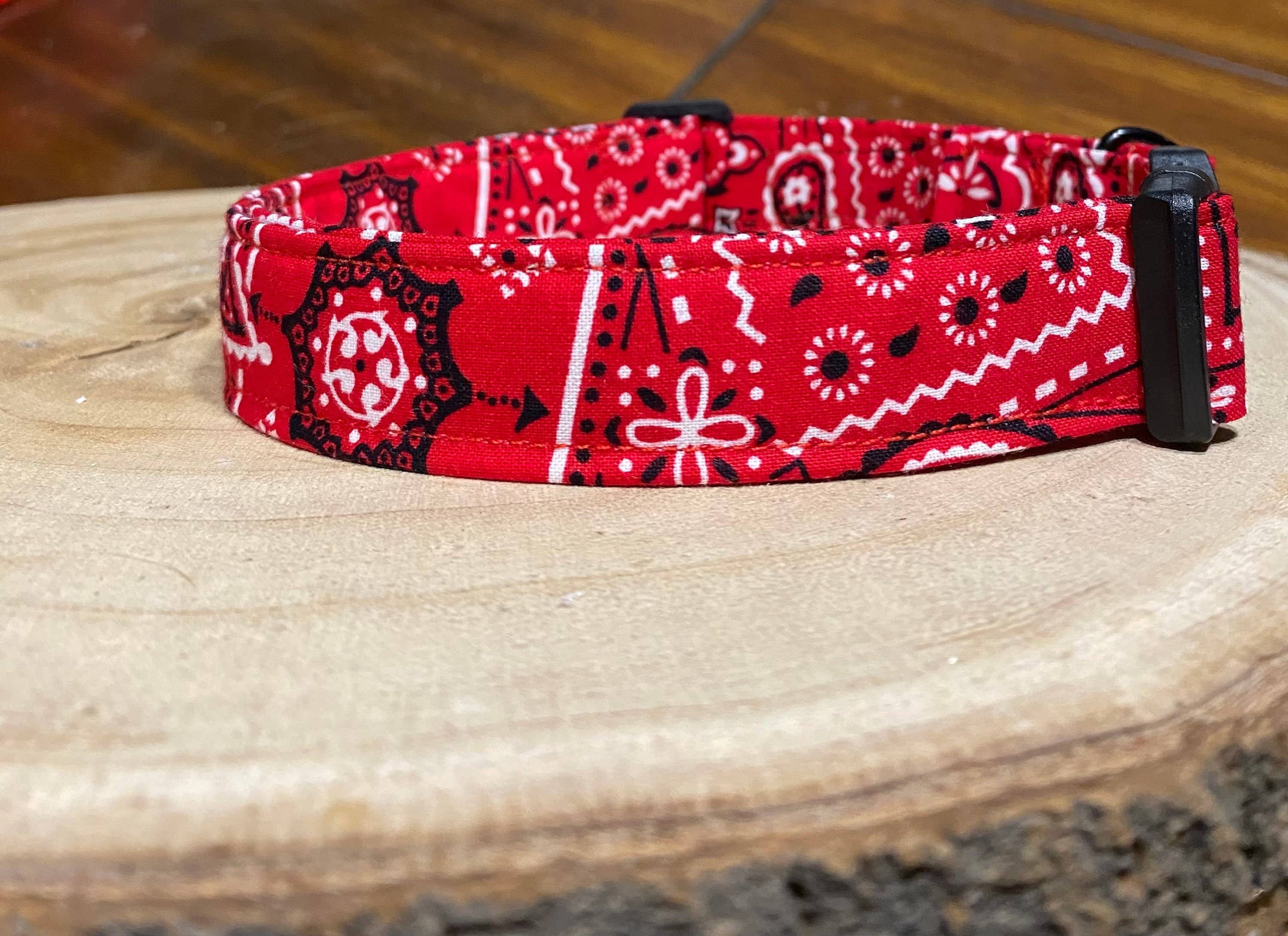 Dixie Lane Collars – wholesale Pet collar – Dog – Western Red Paisley Bandana Dog Collar4