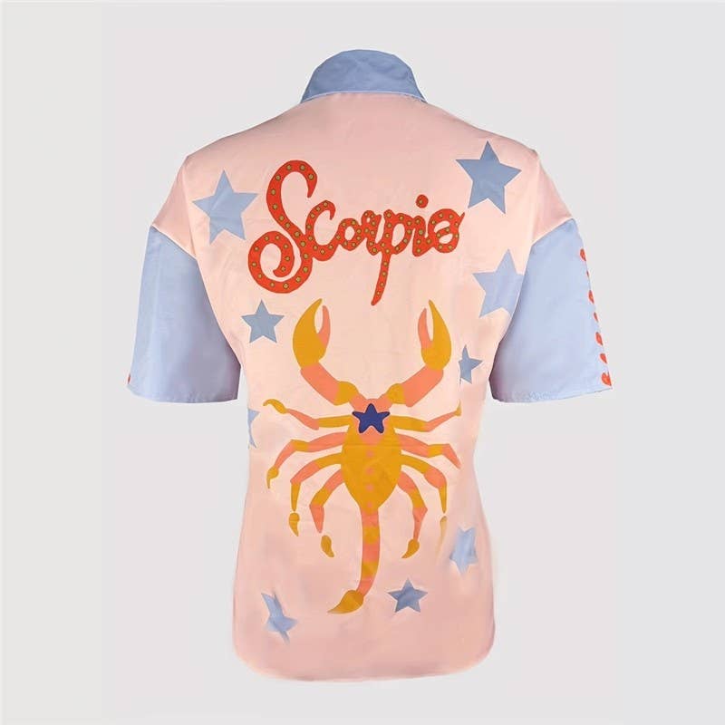 TRYCKNING Avslappnad tryckt kortärmad skjorta och byxset för wholesale på Faire1