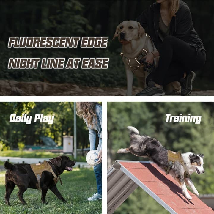 DIYSTORE - Wholesale Pet Harness - Dog - Tactical Harness For Large Dogs No Pull Adjustable Pet Harness Reflective Working Training Easy Control Pet Vest Military Service Dog Harnesses