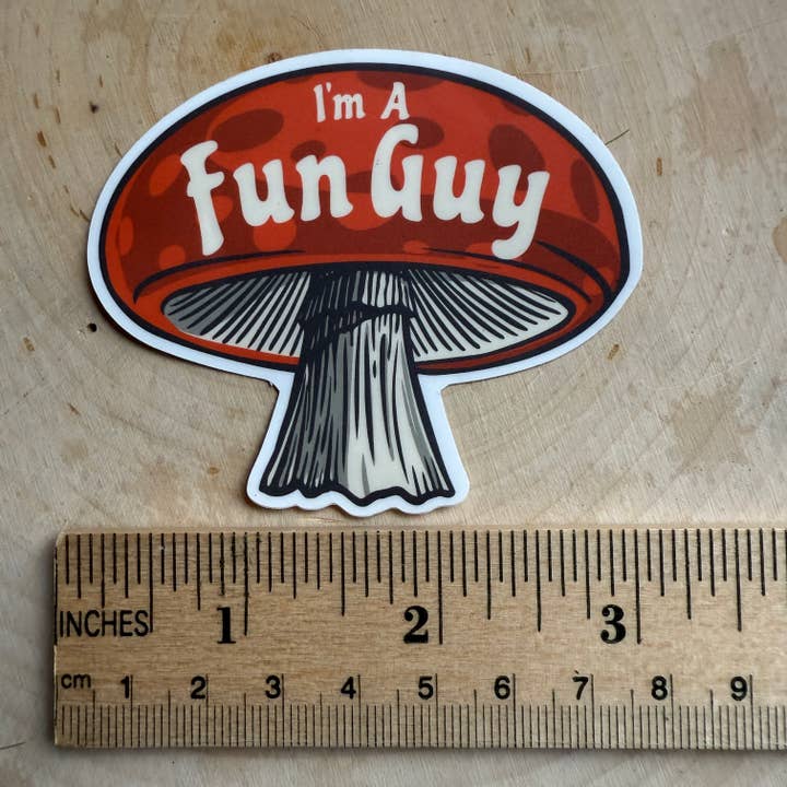 National Parks and Beyond - Wholesale Sticker - I'm A Fun Guy Red Mushroom 3" and 2" Vinyl Sticker6