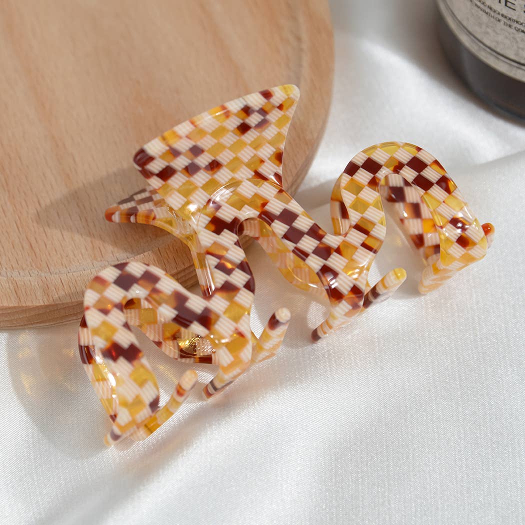 TheDivaSoap - Vendita all'ingrosso Fermaglio per capelli - Donna - Fermaglio per capelli con ritaglio ondulato in acido acetico da 3,46 pollici5