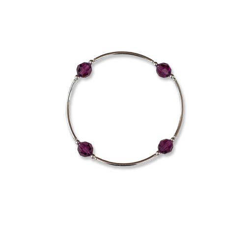 Pulsera de bendición de cristal amatista de 8 mm febrero para venta al por mayor de Made as Intended