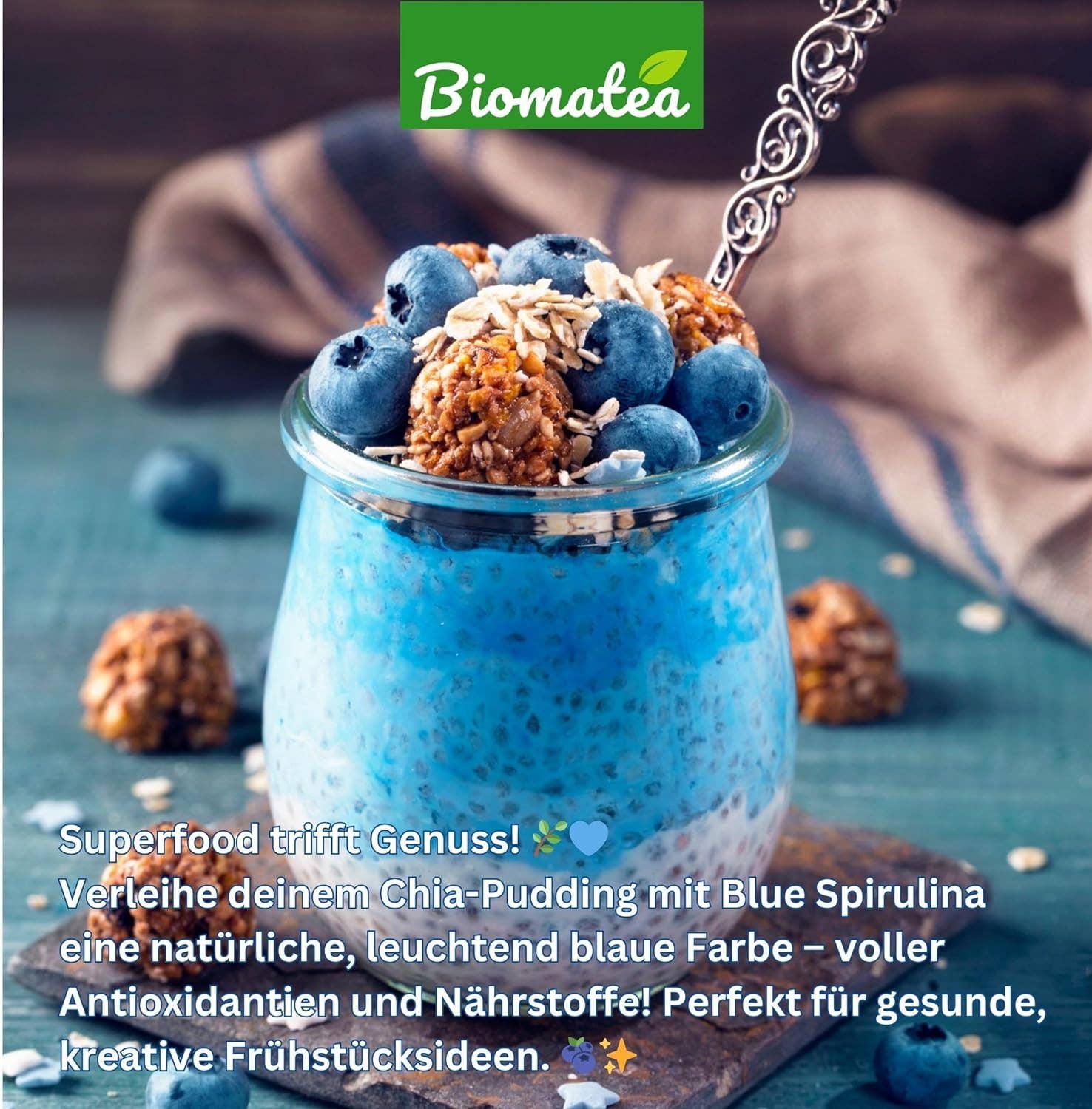 Biomatea - Wholesale Proteïne/superfoodpoeder - Zuiver Blauw Spirulina Poeder, 30g4