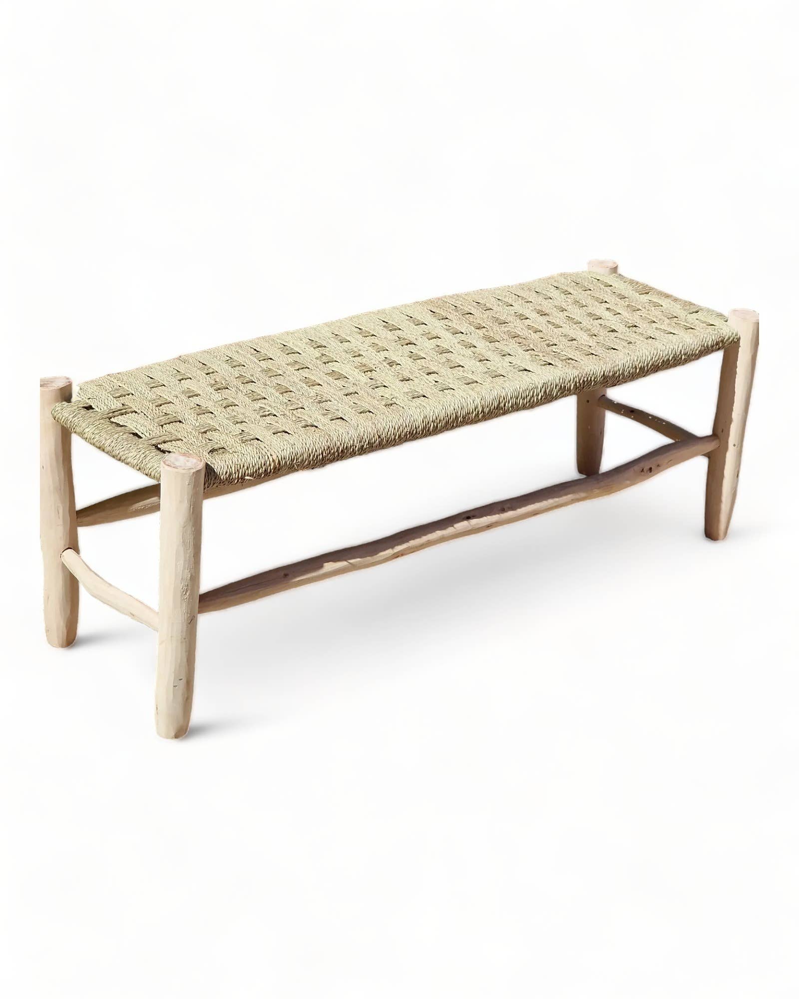 martitec - Wholesale Bench - Moroccan bench with palm leaf cord , Handmade Solid wooden