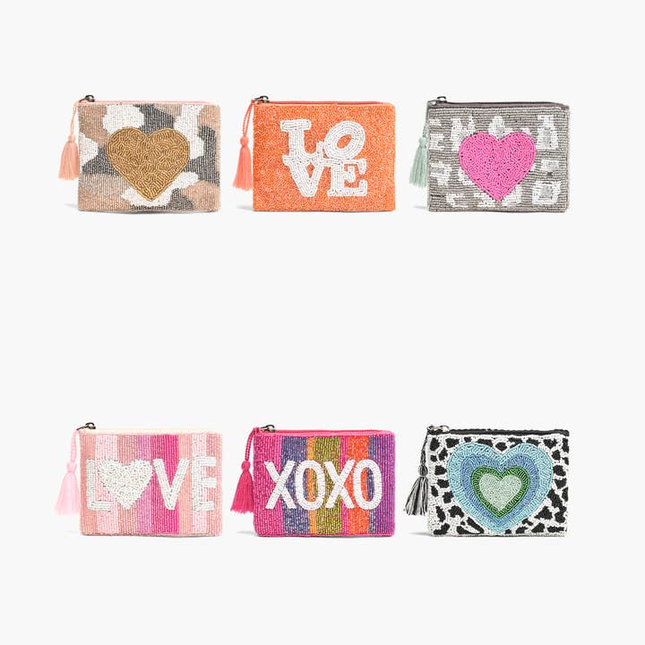 Set of 6 All the Love Coin bags and other Purchase Wholesale wallets and purses. Free Returns & Net 60 Terms on Faire trending on Faire.