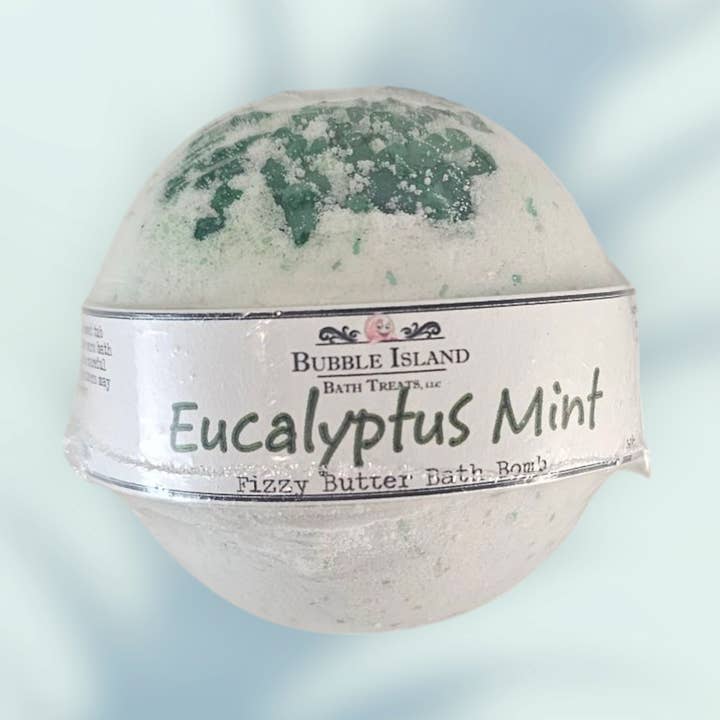 Bath Bomb - Eucalyptus Mint for wholesale by Bubble Island Bath Treats
