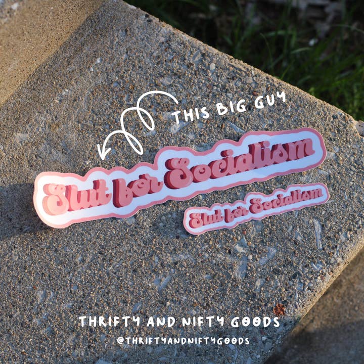Socialism Bumper Sticker for wholesale by Thrifty and Nifty Goods