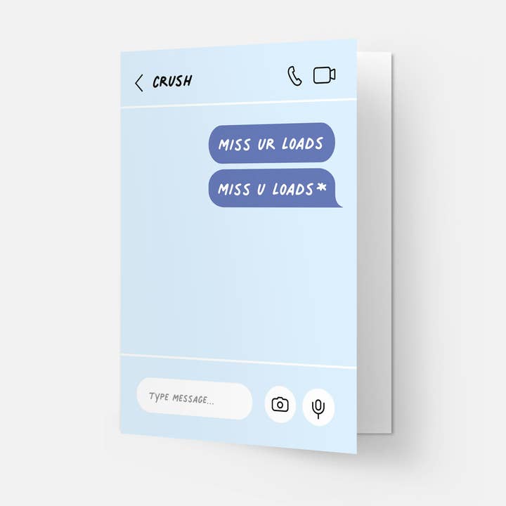 Kaart Blanche - Wholesale Love Card - Miss u loads greeting card1